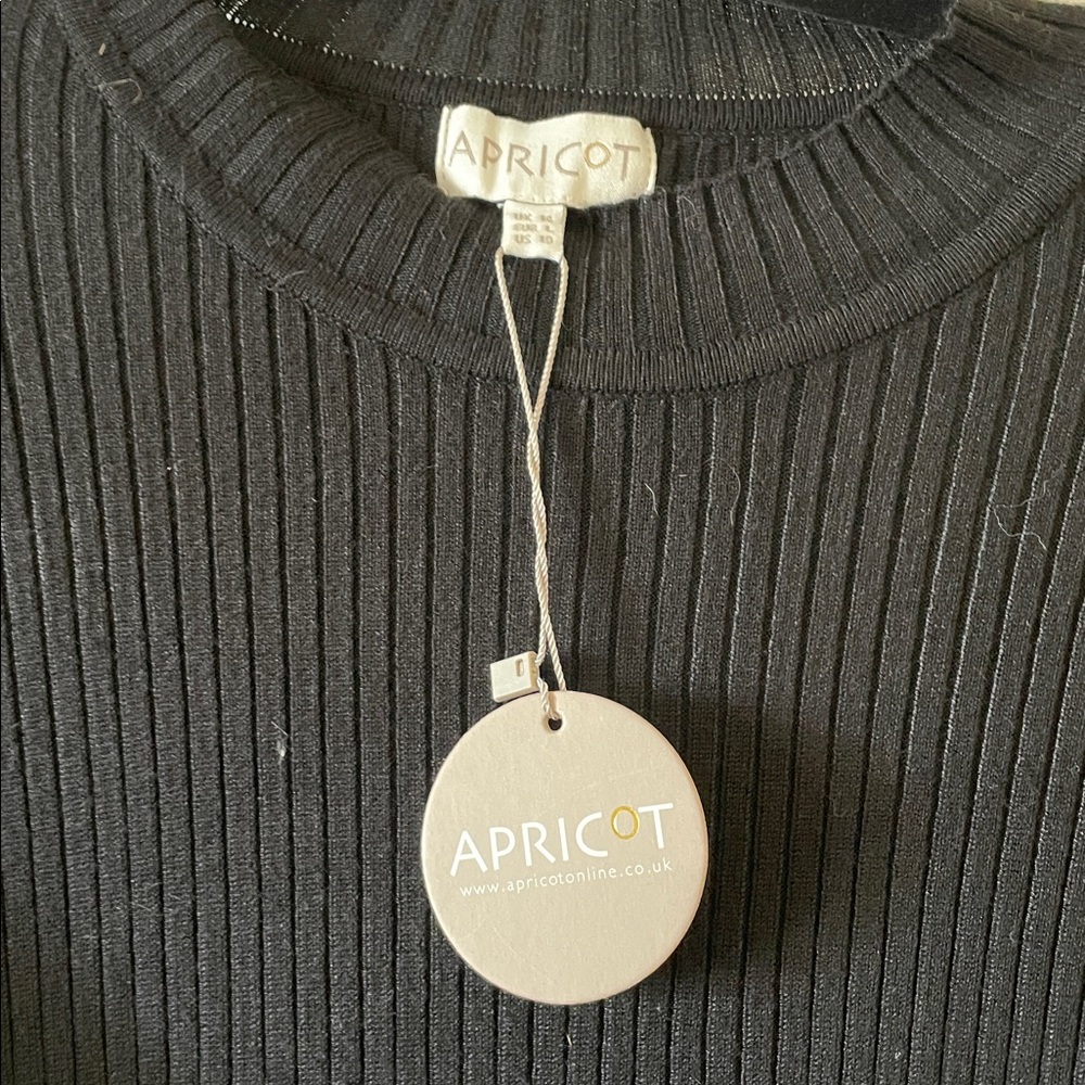 NWT apricot bodycon ribbed mock neck sweater dress with high slit - Picture 5 of 7